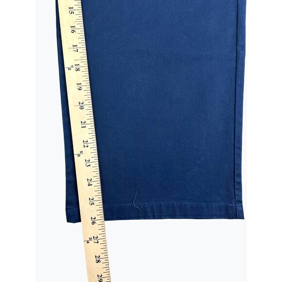 Dockers Womens High Straight Fit Ankle Weekend Chino Pants Blue Cotton Blend 34 - Picture 6 of 16